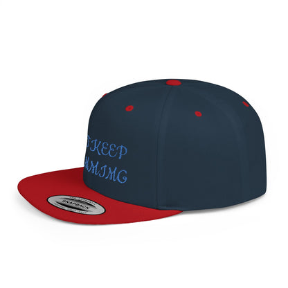"Just Keep Stimming" Embroidered Snapback Hat - Flat Bill Cap | 22 Colors | One Size - Geo Rocks The 'Tism