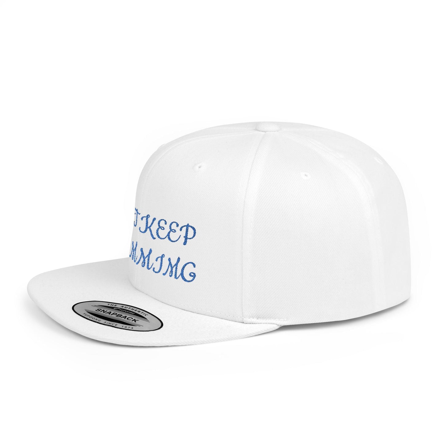 "Just Keep Stimming" Embroidered Snapback Hat - Flat Bill Cap | 22 Colors | One Size - Geo Rocks The 'Tism