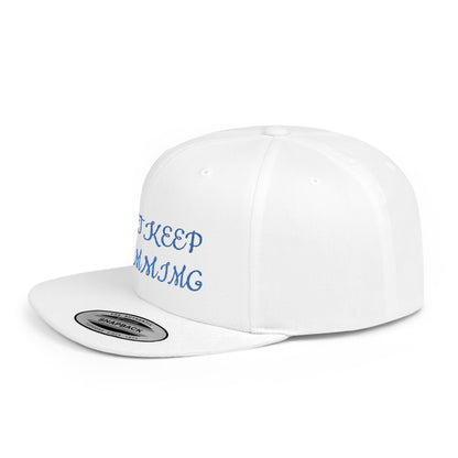 "Just Keep Stimming" Embroidered Snapback Hat - Flat Bill Cap | 22 Colors | One Size - Geo Rocks The 'Tism