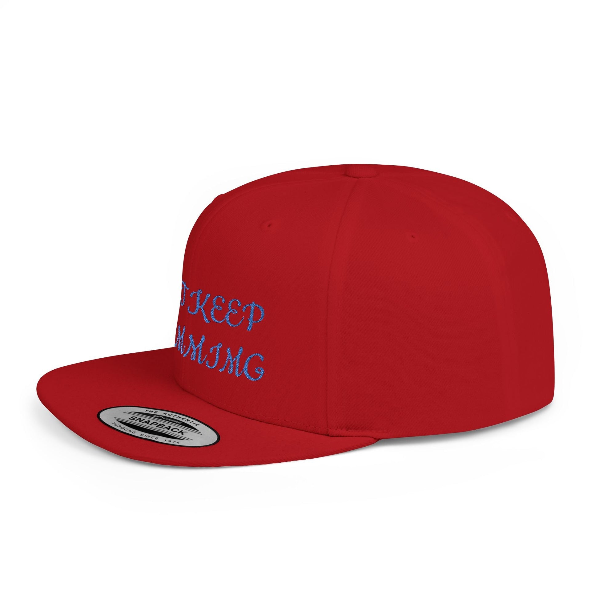 "Just Keep Stimming" Embroidered Snapback Hat - Flat Bill Cap | 22 Colors | One Size - Geo Rocks The 'Tism