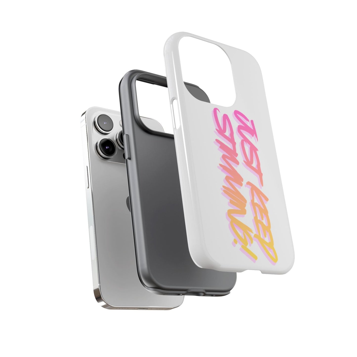 "Just Keep Stimming" Gradient Script Phone Case - Dual - Layer Protective Cover | iPhone & Samsung - Geo Rocks The 'Tism