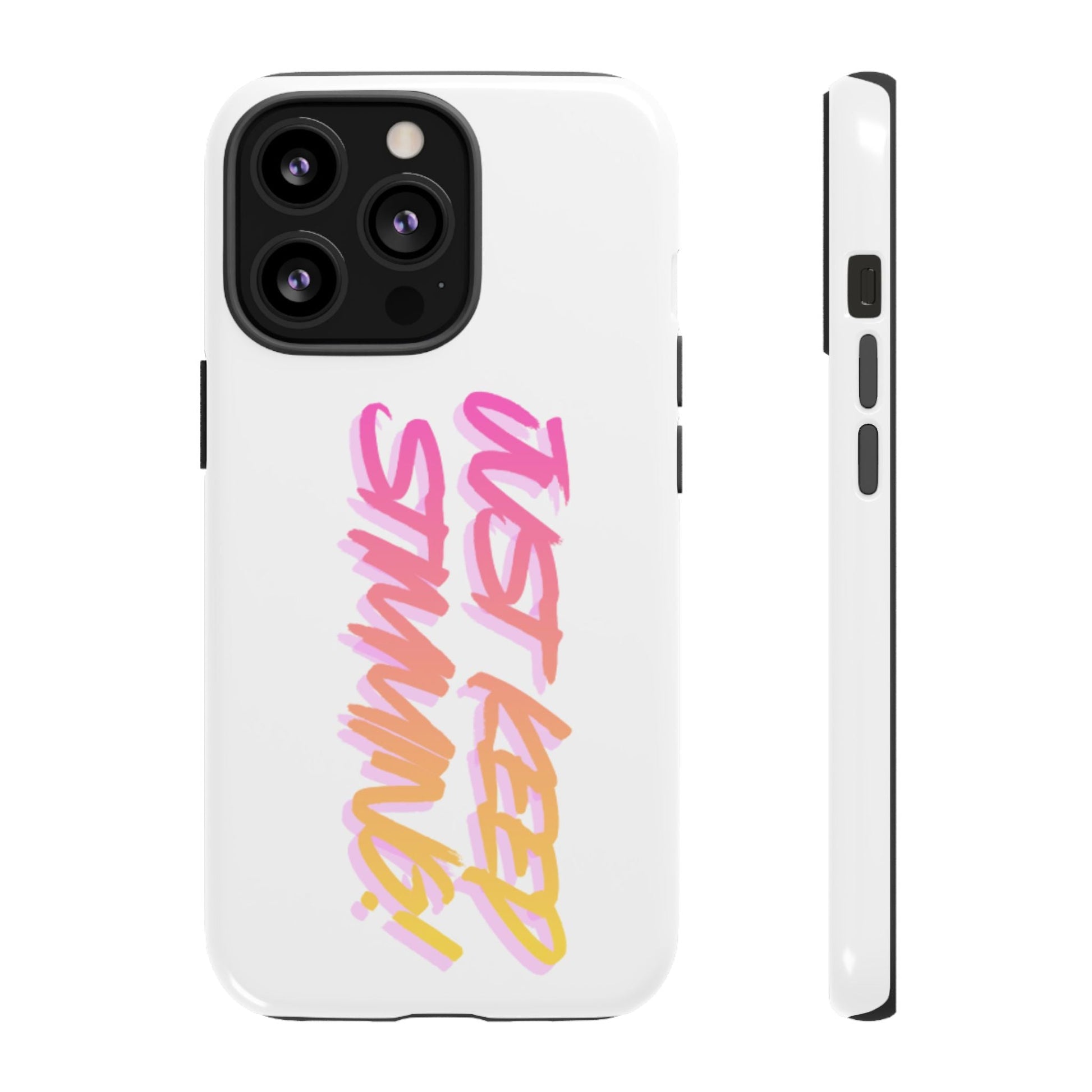 "Just Keep Stimming" Gradient Script Phone Case - Dual - Layer Protective Cover | iPhone & Samsung - Geo Rocks The 'Tism
