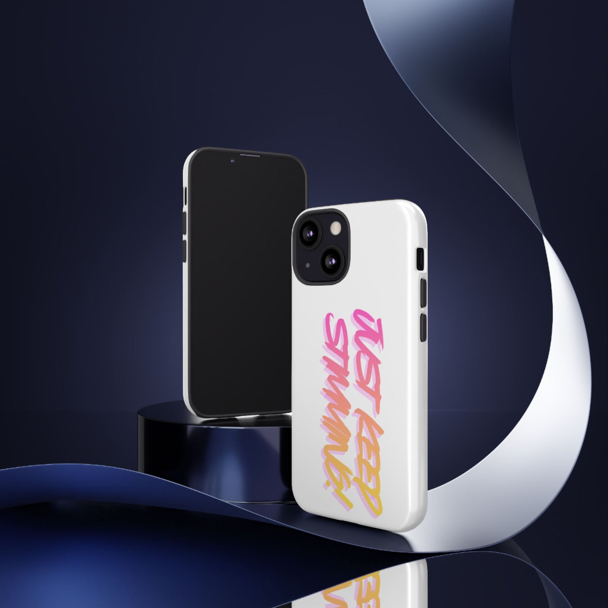 "Just Keep Stimming" Gradient Script Phone Case - Dual - Layer Protective Cover | iPhone & Samsung - Geo Rocks The 'Tism