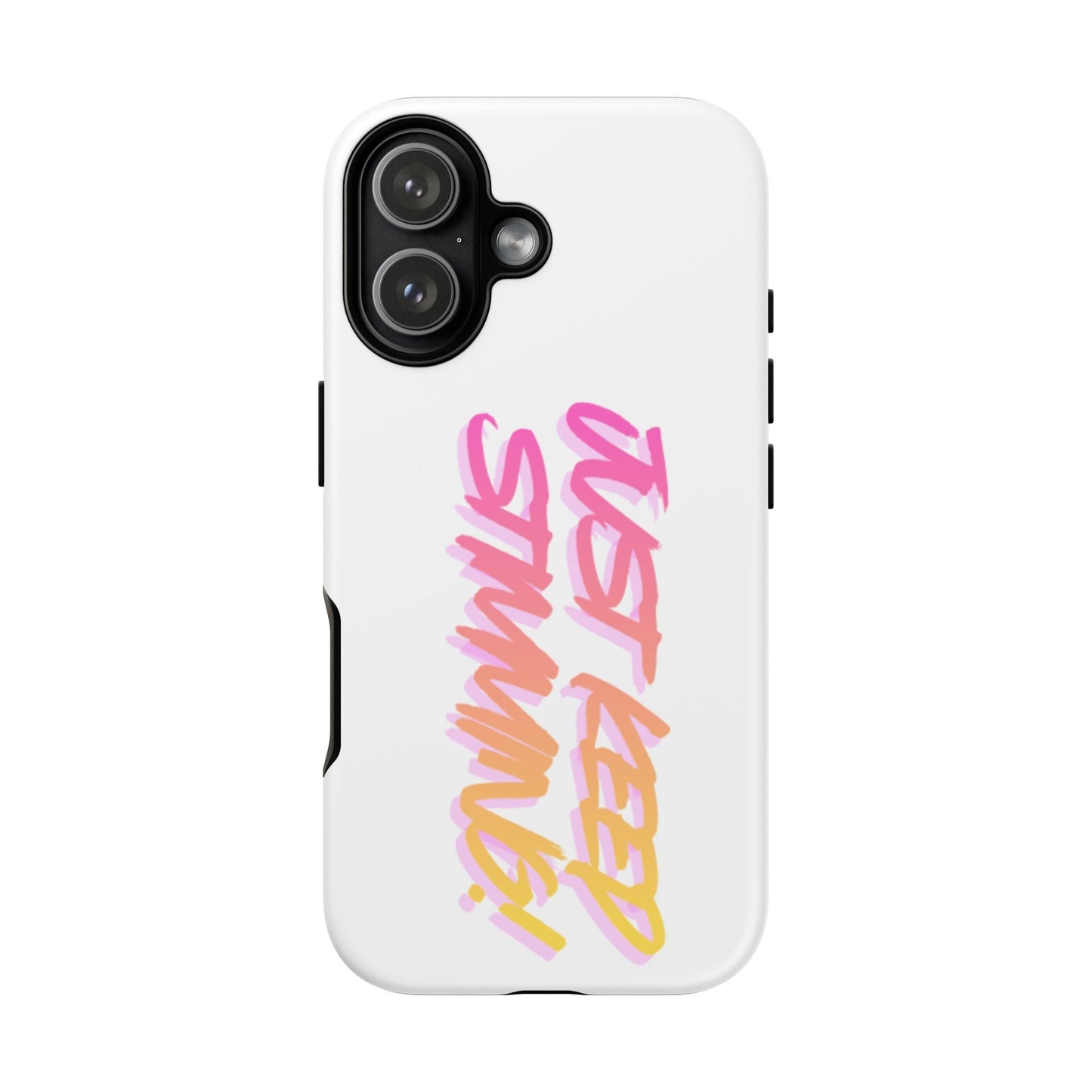 "Just Keep Stimming" Gradient Script Phone Case - Dual - Layer Protective Cover | iPhone & Samsung - Geo Rocks The 'Tism
