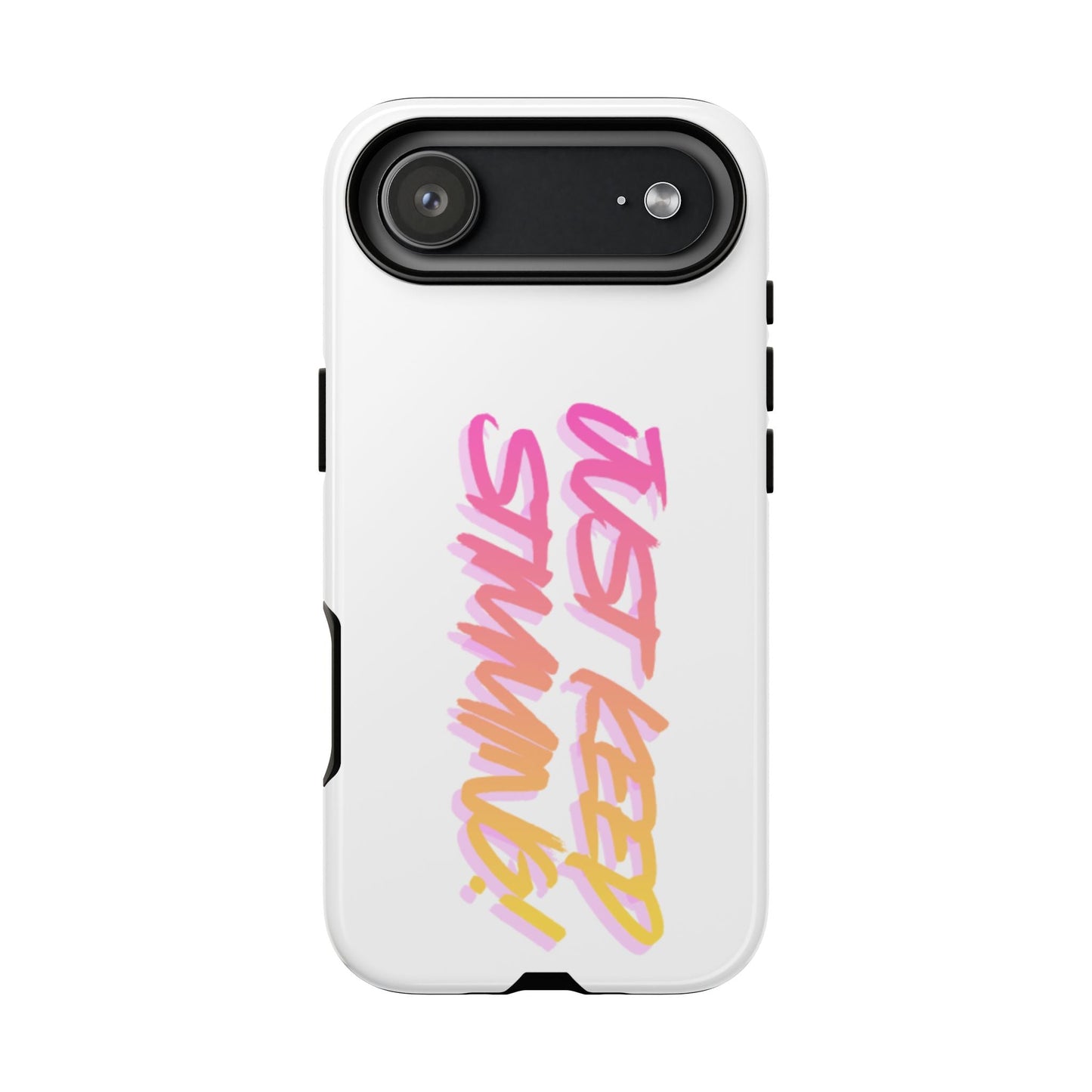 "Just Keep Stimming" Gradient Script Phone Case - Dual - Layer Protective Cover | iPhone & Samsung - Geo Rocks The 'Tism