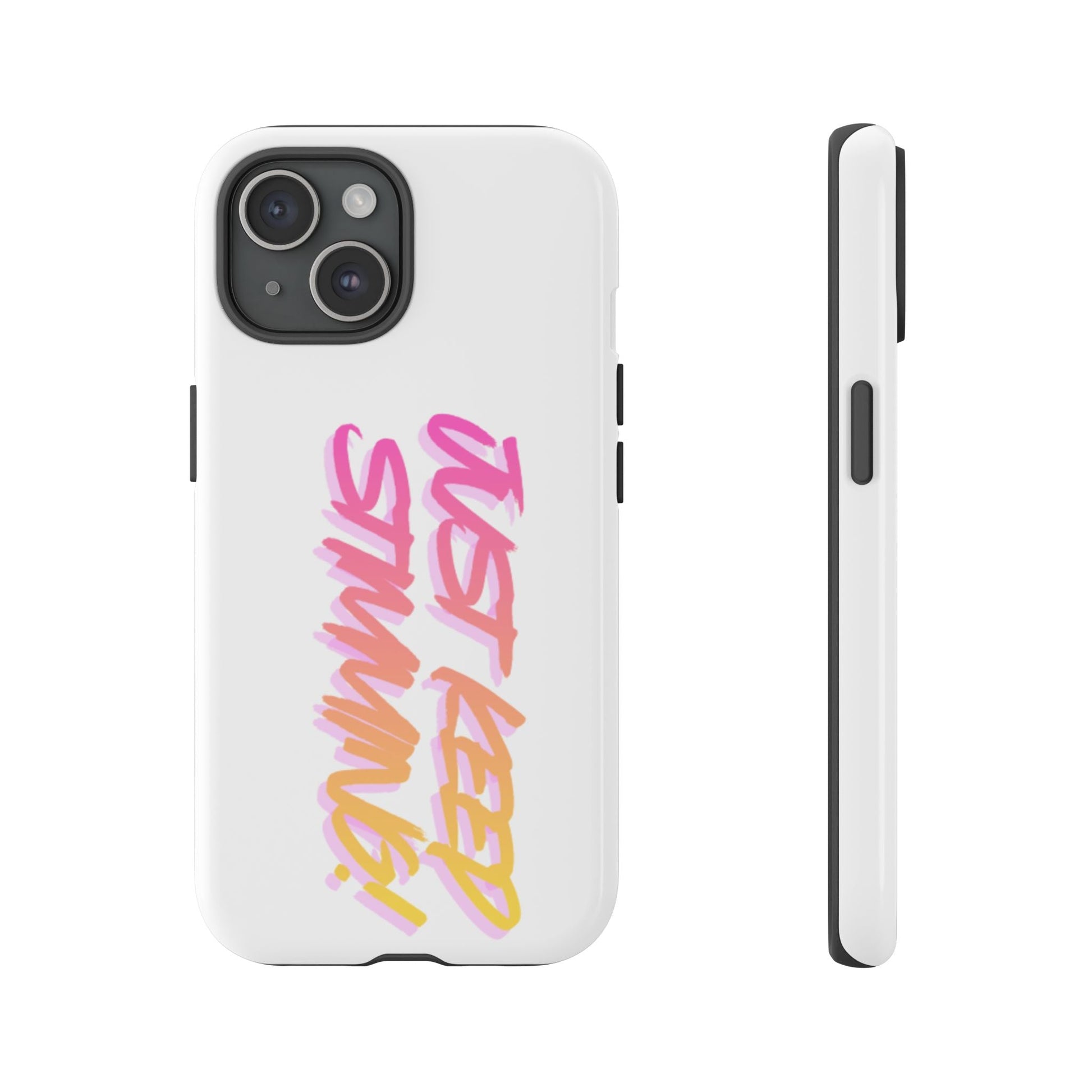 "Just Keep Stimming" Gradient Script Phone Case - Dual - Layer Protective Cover | iPhone & Samsung - Geo Rocks The 'Tism