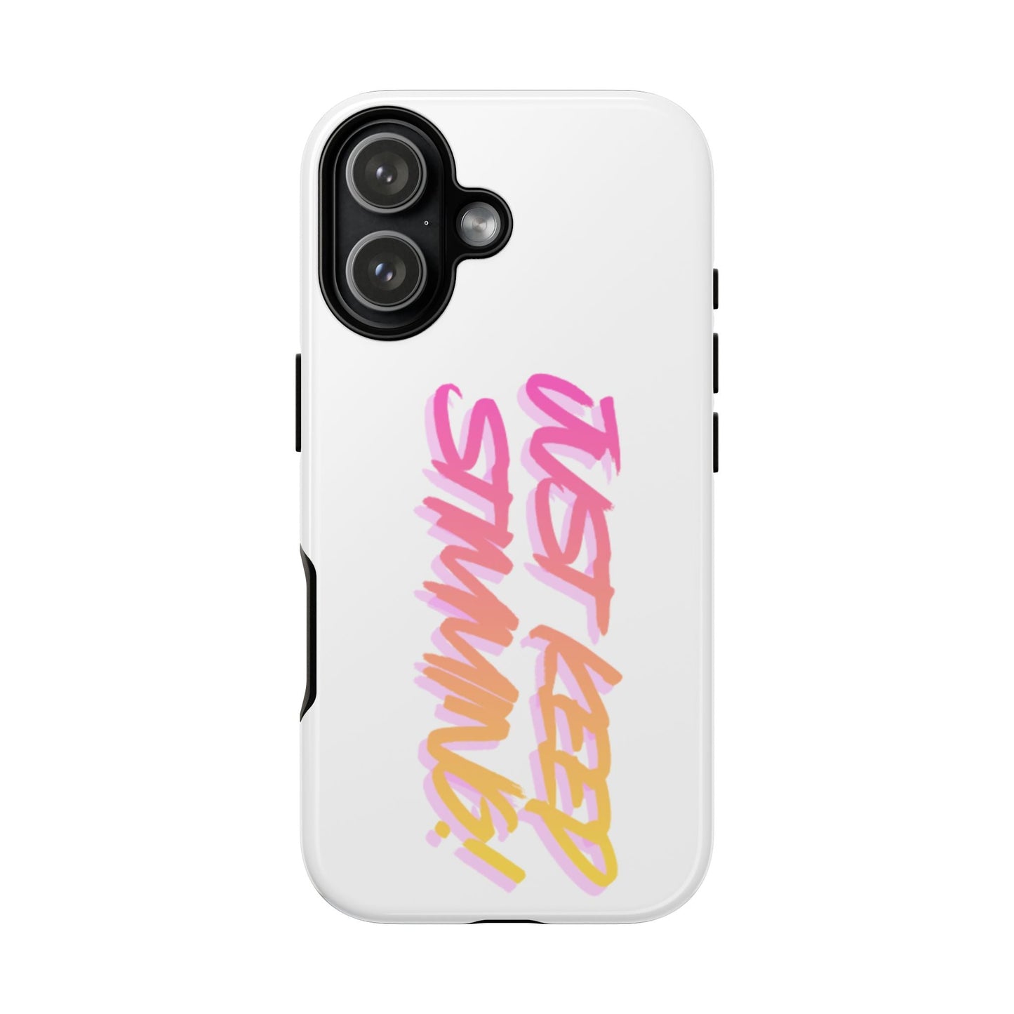 "Just Keep Stimming" Gradient Script Phone Case - Dual - Layer Protective Cover | iPhone & Samsung - Geo Rocks The 'Tism