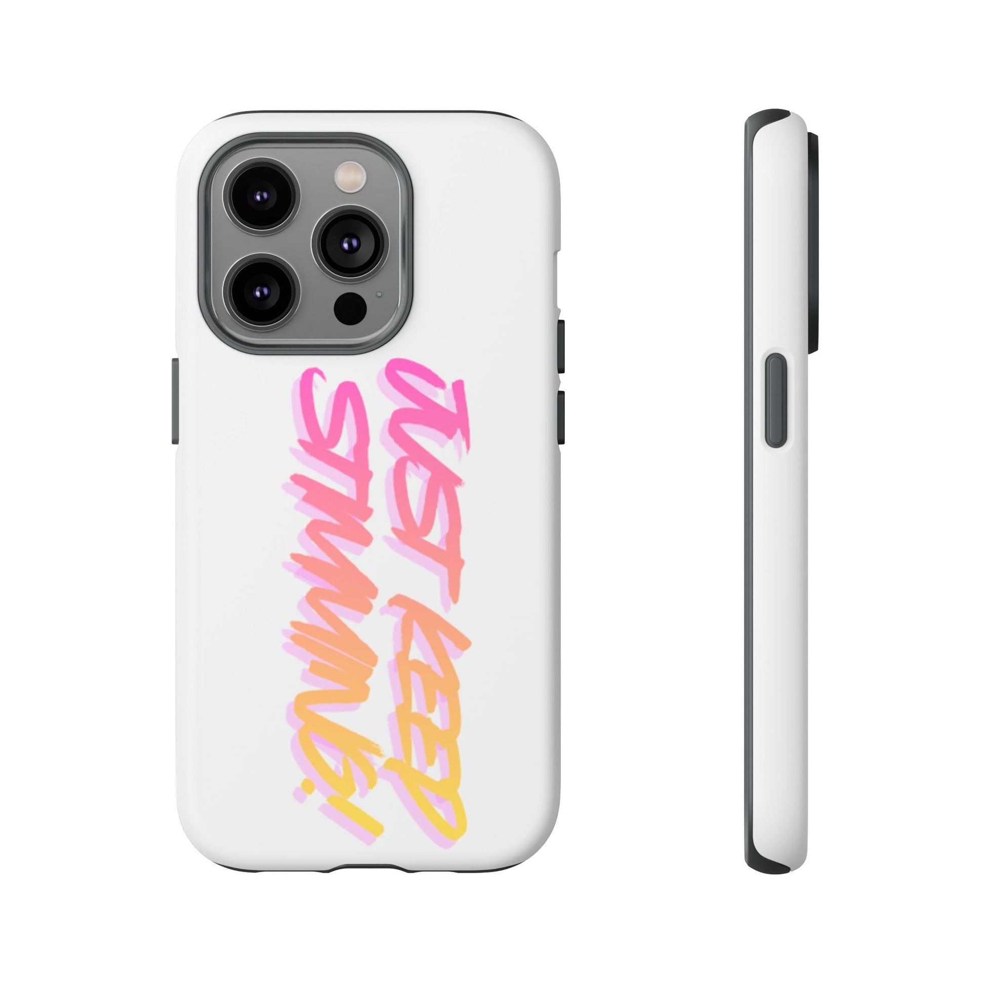 "Just Keep Stimming" Gradient Script Phone Case - Dual - Layer Protective Cover | iPhone & Samsung - Geo Rocks The 'Tism