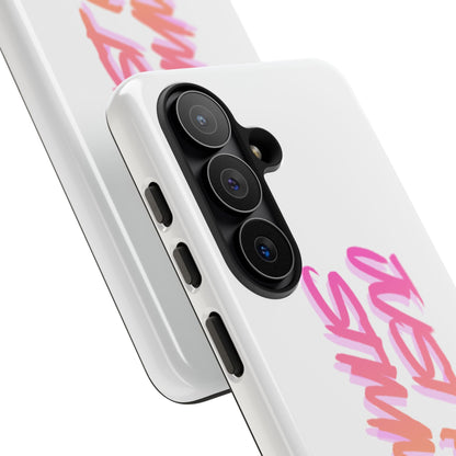 "Just Keep Stimming" Gradient Script Phone Case - Dual - Layer Protective Cover | iPhone & Samsung - Geo Rocks The 'Tism