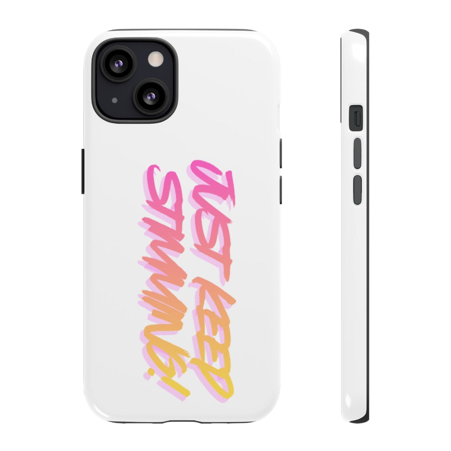 "Just Keep Stimming" Gradient Script Phone Case - Dual - Layer Protective Cover | iPhone & Samsung - Geo Rocks The 'Tism