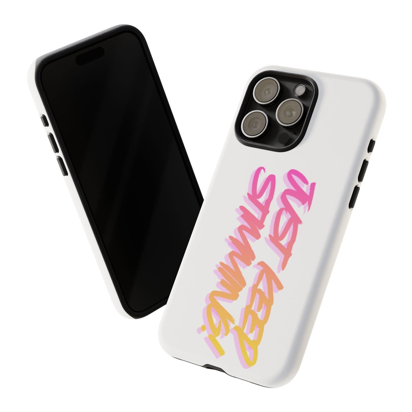 "Just Keep Stimming" Gradient Script Phone Case - Dual - Layer Protective Cover | iPhone & Samsung - Geo Rocks The 'Tism