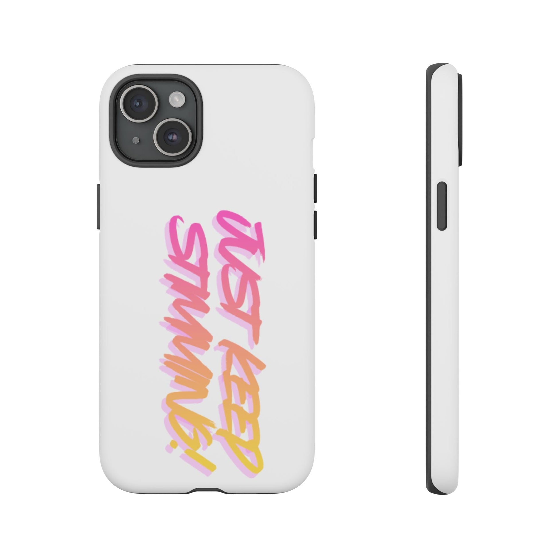 "Just Keep Stimming" Gradient Script Phone Case - Dual - Layer Protective Cover | iPhone & Samsung - Geo Rocks The 'Tism