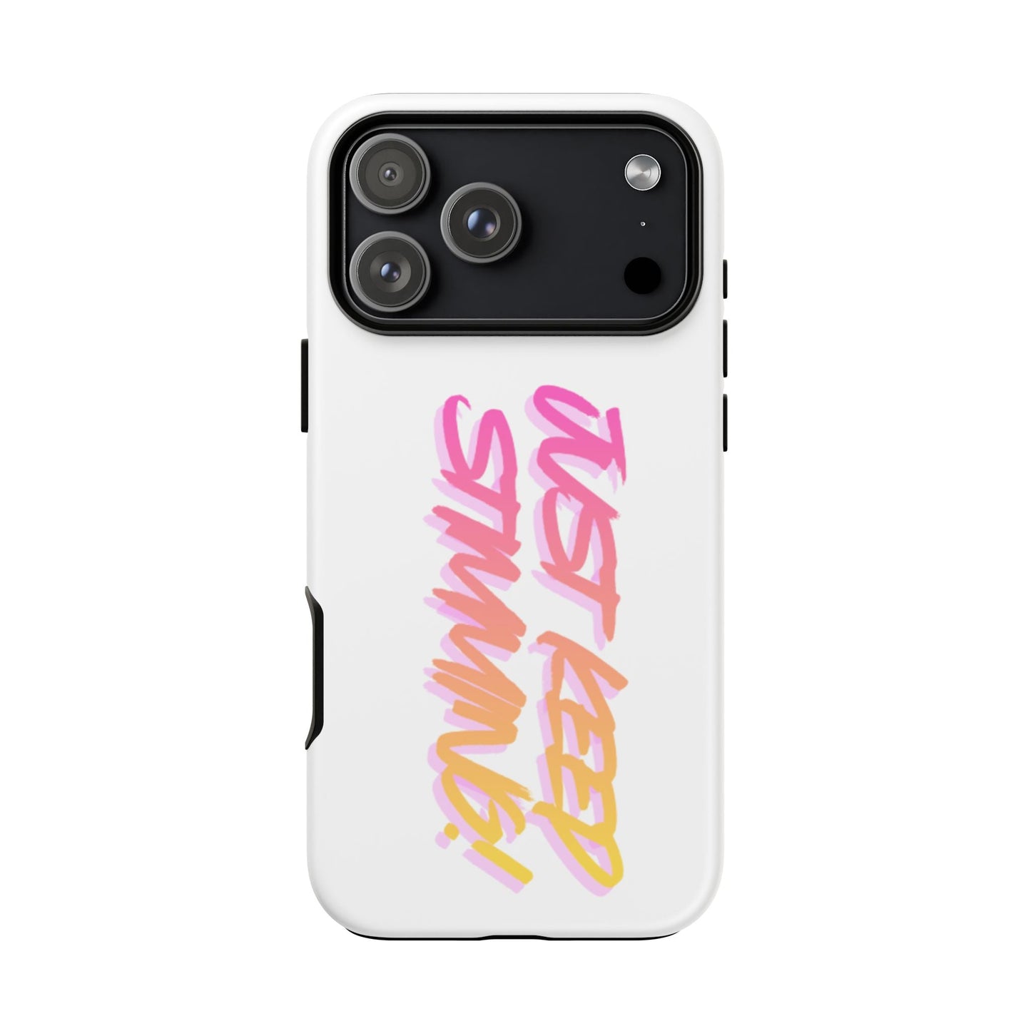 "Just Keep Stimming" Gradient Script Phone Case - Dual - Layer Protective Cover | iPhone & Samsung - Geo Rocks The 'Tism