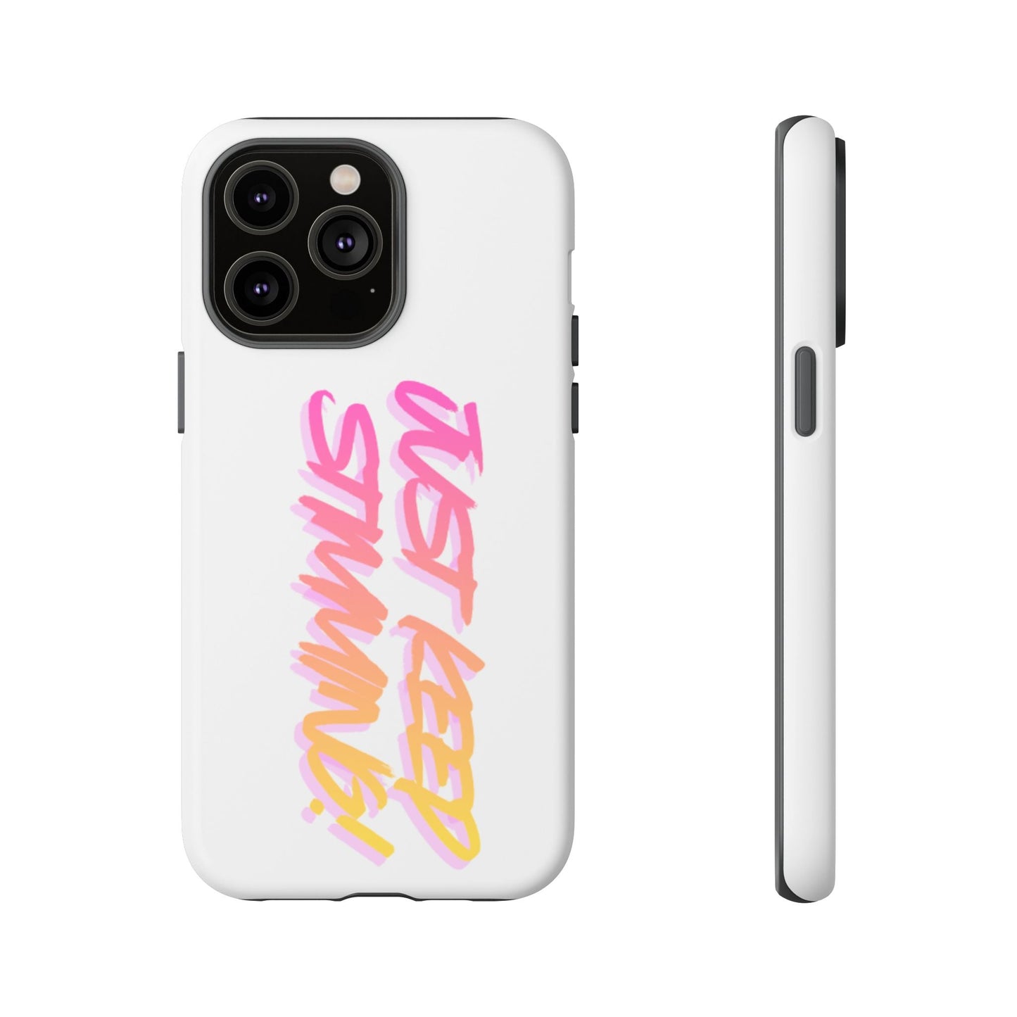 "Just Keep Stimming" Gradient Script Phone Case - Dual - Layer Protective Cover | iPhone & Samsung - Geo Rocks The 'Tism