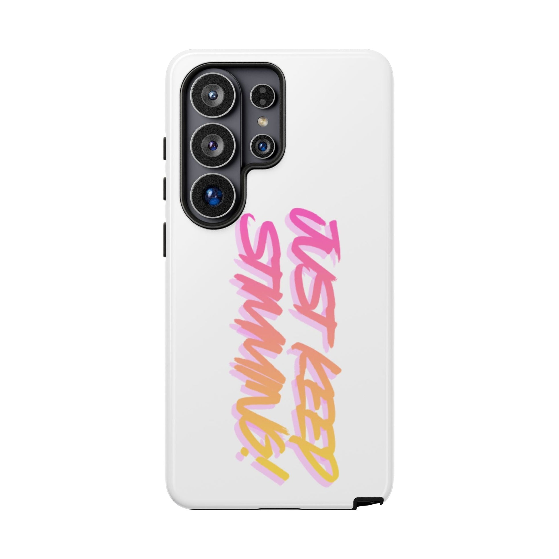 "Just Keep Stimming" Gradient Script Phone Case - Dual - Layer Protective Cover | iPhone & Samsung - Geo Rocks The 'Tism