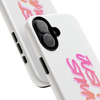 "Just Keep Stimming" Gradient Script Phone Case - Dual - Layer Protective Cover | iPhone & Samsung - Geo Rocks The 'Tism