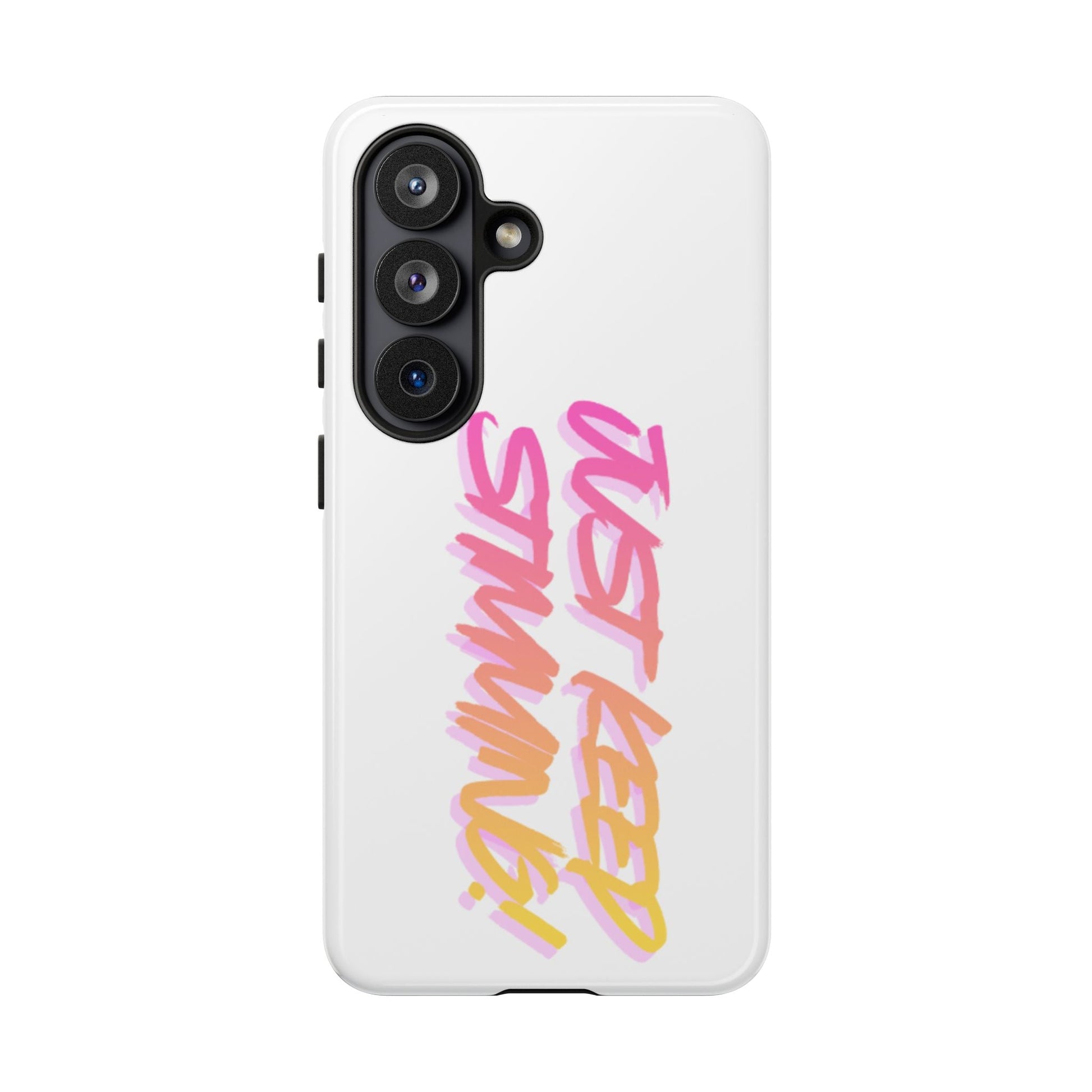 "Just Keep Stimming" Gradient Script Phone Case - Dual - Layer Protective Cover | iPhone & Samsung - Geo Rocks The 'Tism