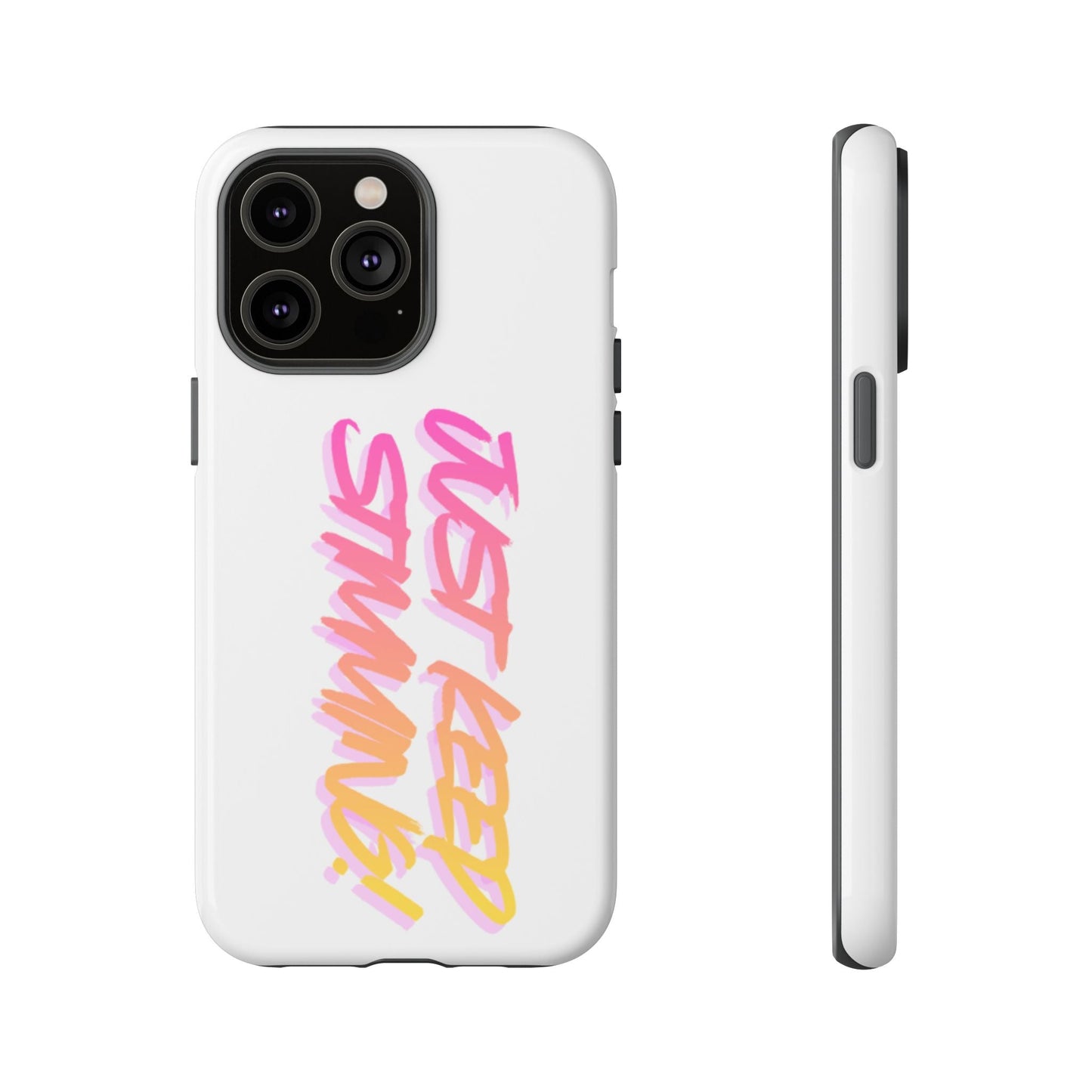 "Just Keep Stimming" Gradient Script Phone Case - Dual - Layer Protective Cover | iPhone & Samsung - Geo Rocks The 'Tism