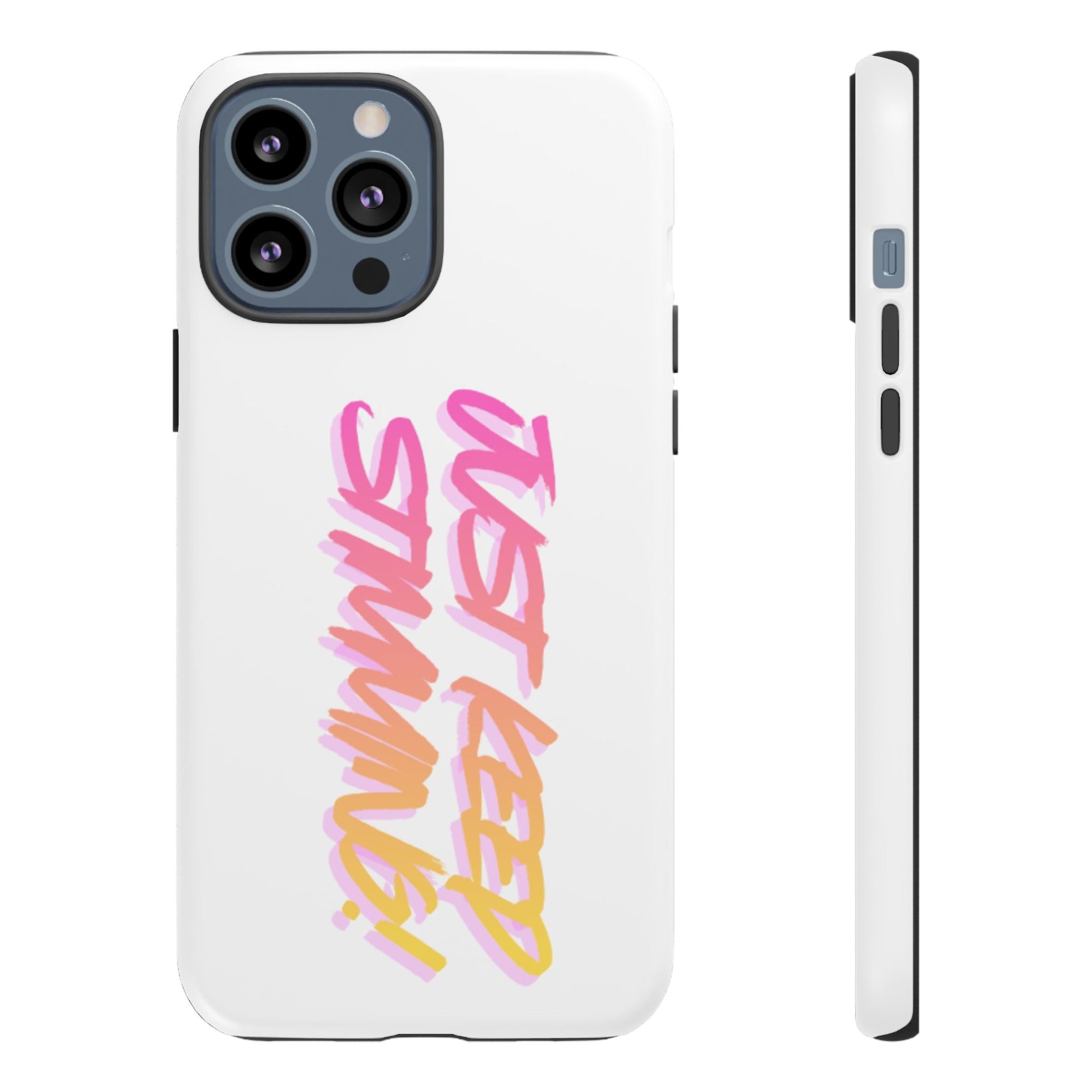 "Just Keep Stimming" Gradient Script Phone Case - Dual - Layer Protective Cover | iPhone & Samsung - Geo Rocks The 'Tism