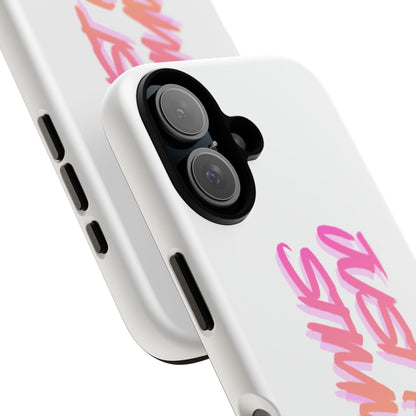 "Just Keep Stimming" Gradient Script Phone Case - Dual - Layer Protective Cover | iPhone & Samsung - Geo Rocks The 'Tism