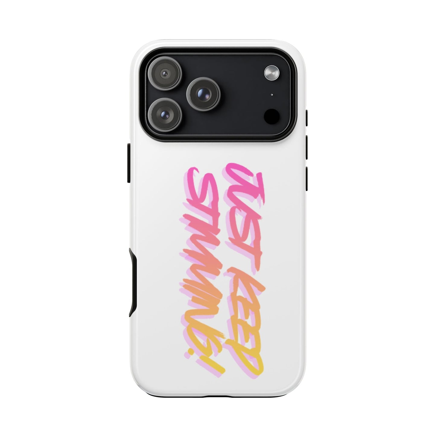 "Just Keep Stimming" Gradient Script Phone Case - Dual - Layer Protective Cover | iPhone & Samsung - Geo Rocks The 'Tism