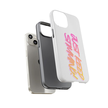 "Just Keep Stimming" Gradient Script Phone Case - Dual - Layer Protective Cover | iPhone & Samsung - Geo Rocks The 'Tism