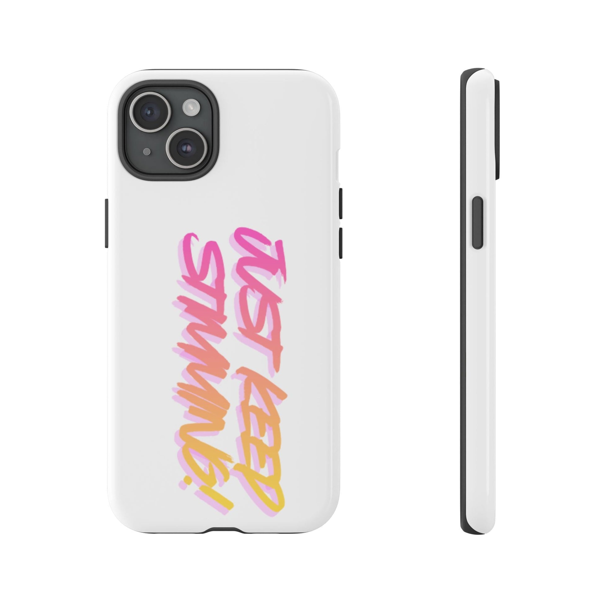 "Just Keep Stimming" Gradient Script Phone Case - Dual - Layer Protective Cover | iPhone & Samsung - Geo Rocks The 'Tism