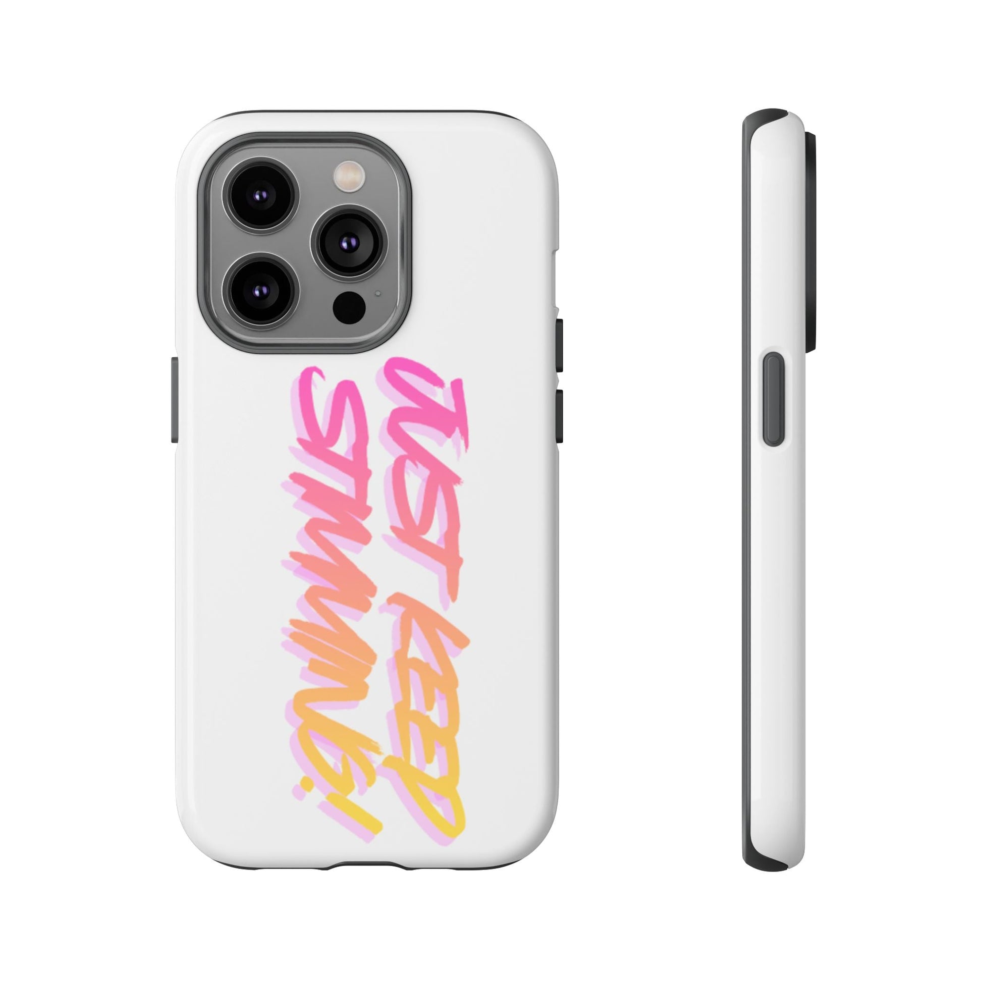 "Just Keep Stimming" Gradient Script Phone Case - Dual - Layer Protective Cover | iPhone & Samsung - Geo Rocks The 'Tism