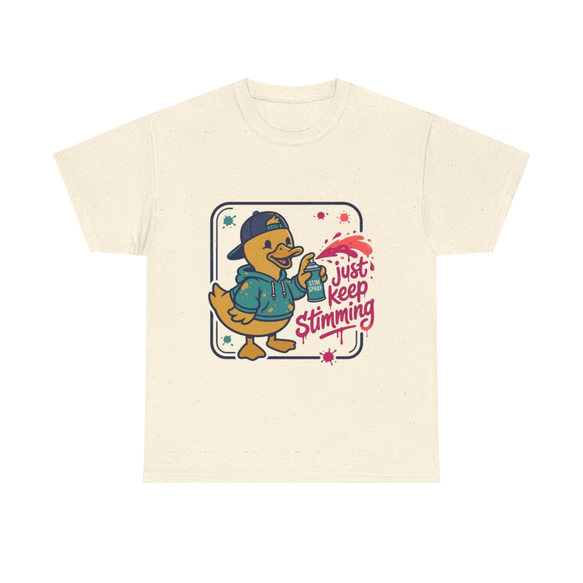 Just Keep Stimming Graffiti Duck Tee - Geo Rocks The 'Tism