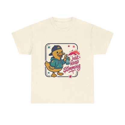 Just Keep Stimming Graffiti Duck Tee - Geo Rocks The 'Tism