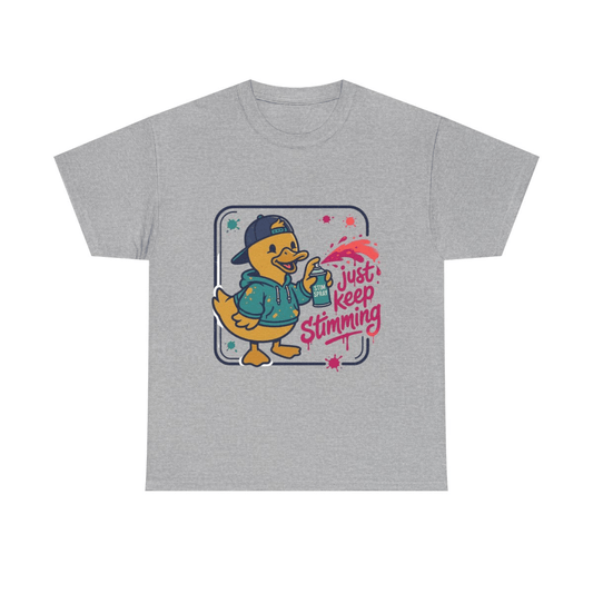 Just Keep Stimming Graffiti Duck Tee - Geo Rocks The 'Tism
