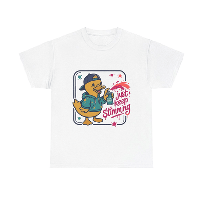 Just Keep Stimming Graffiti Duck Tee - Geo Rocks The 'Tism