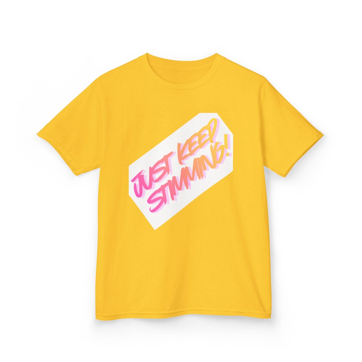 "Just Keep Stimming" Kids T-Shirt - Retro Gradient Autism Awareness Tee for Boys & Girls | Sizes XS–XL - Geo Rocks The 'Tism