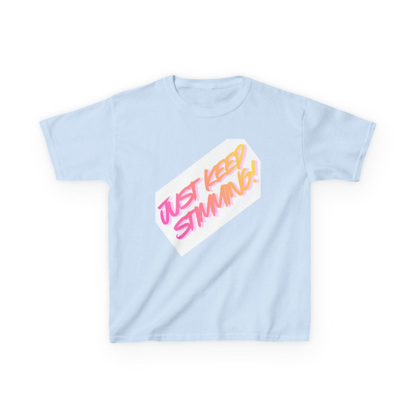 "Just Keep Stimming" Kids T-Shirt - Retro Gradient Autism Awareness Tee for Boys & Girls | Sizes XS–XL - Geo Rocks The 'Tism