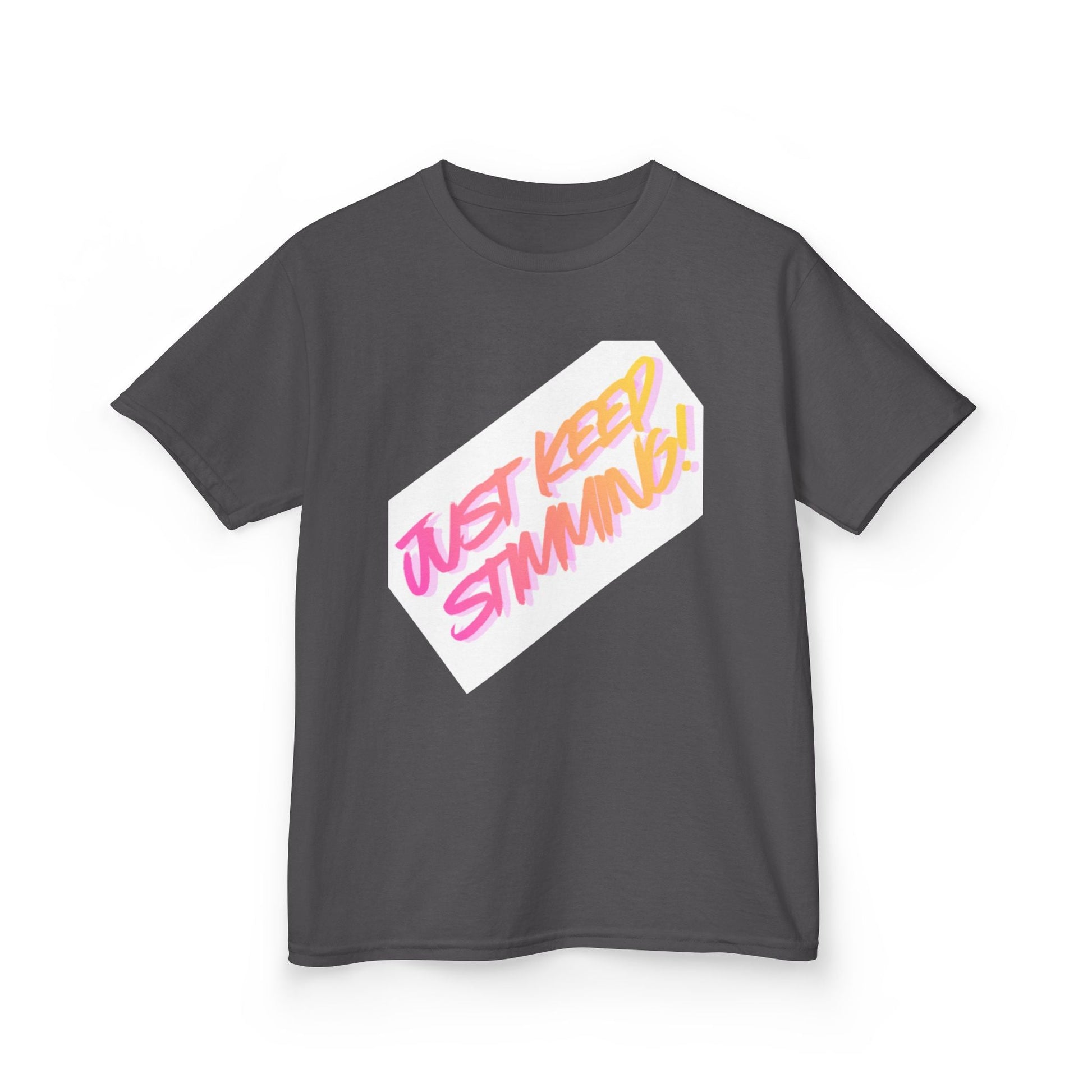"Just Keep Stimming" Kids T-Shirt - Retro Gradient Autism Awareness Tee for Boys & Girls | Sizes XS–XL - Geo Rocks The 'Tism