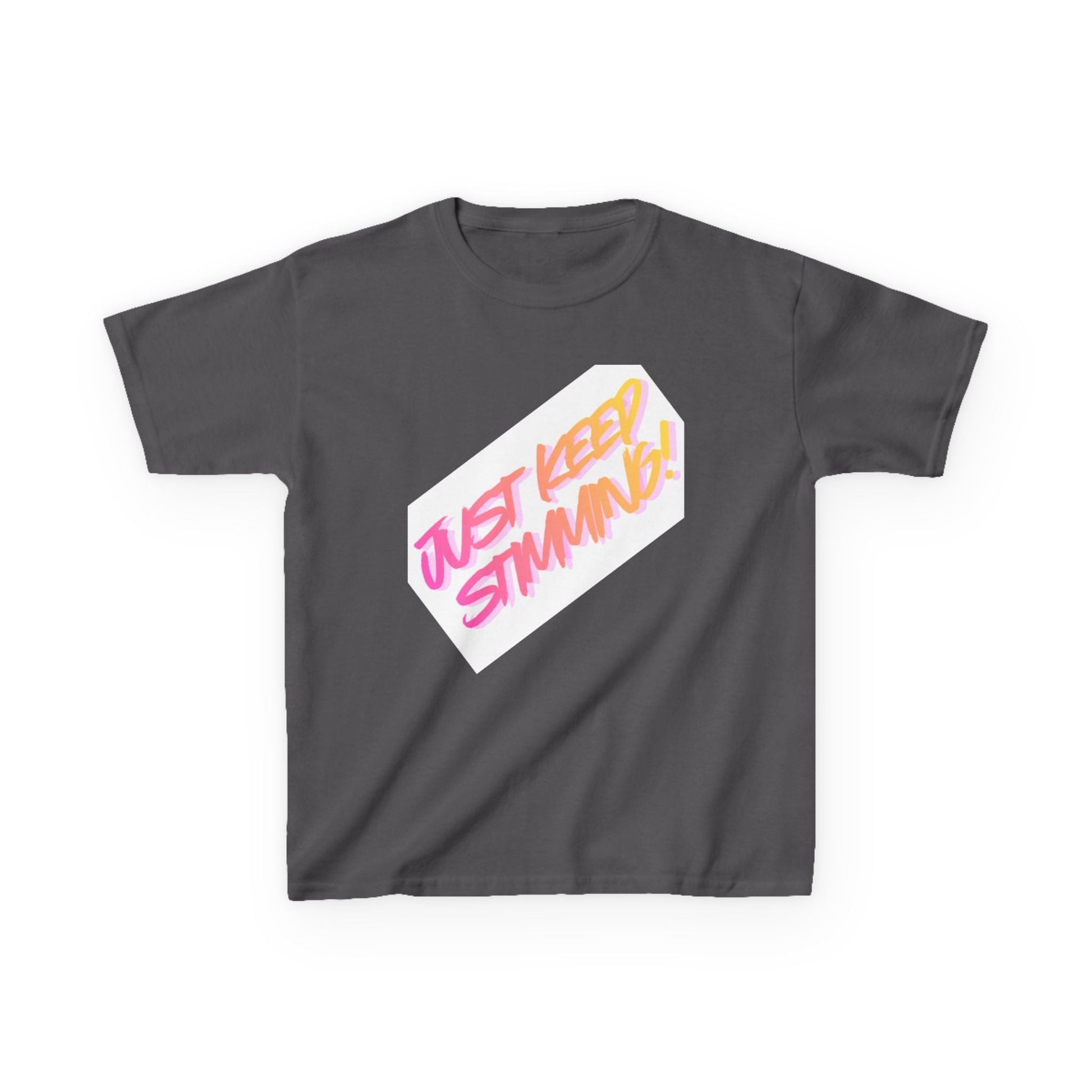 "Just Keep Stimming" Kids T-Shirt - Retro Gradient Autism Awareness Tee for Boys & Girls | Sizes XS–XL - Geo Rocks The 'Tism