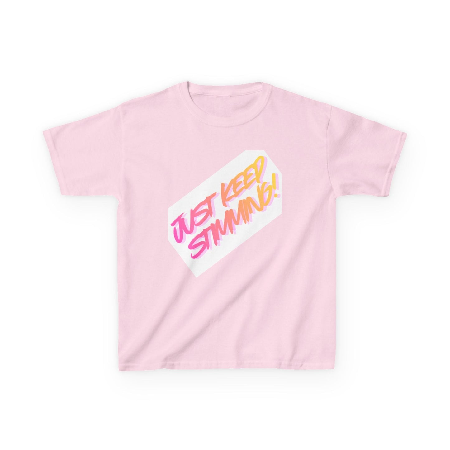 "Just Keep Stimming" Kids T-Shirt - Retro Gradient Autism Awareness Tee for Boys & Girls | Sizes XS–XL - Geo Rocks The 'Tism