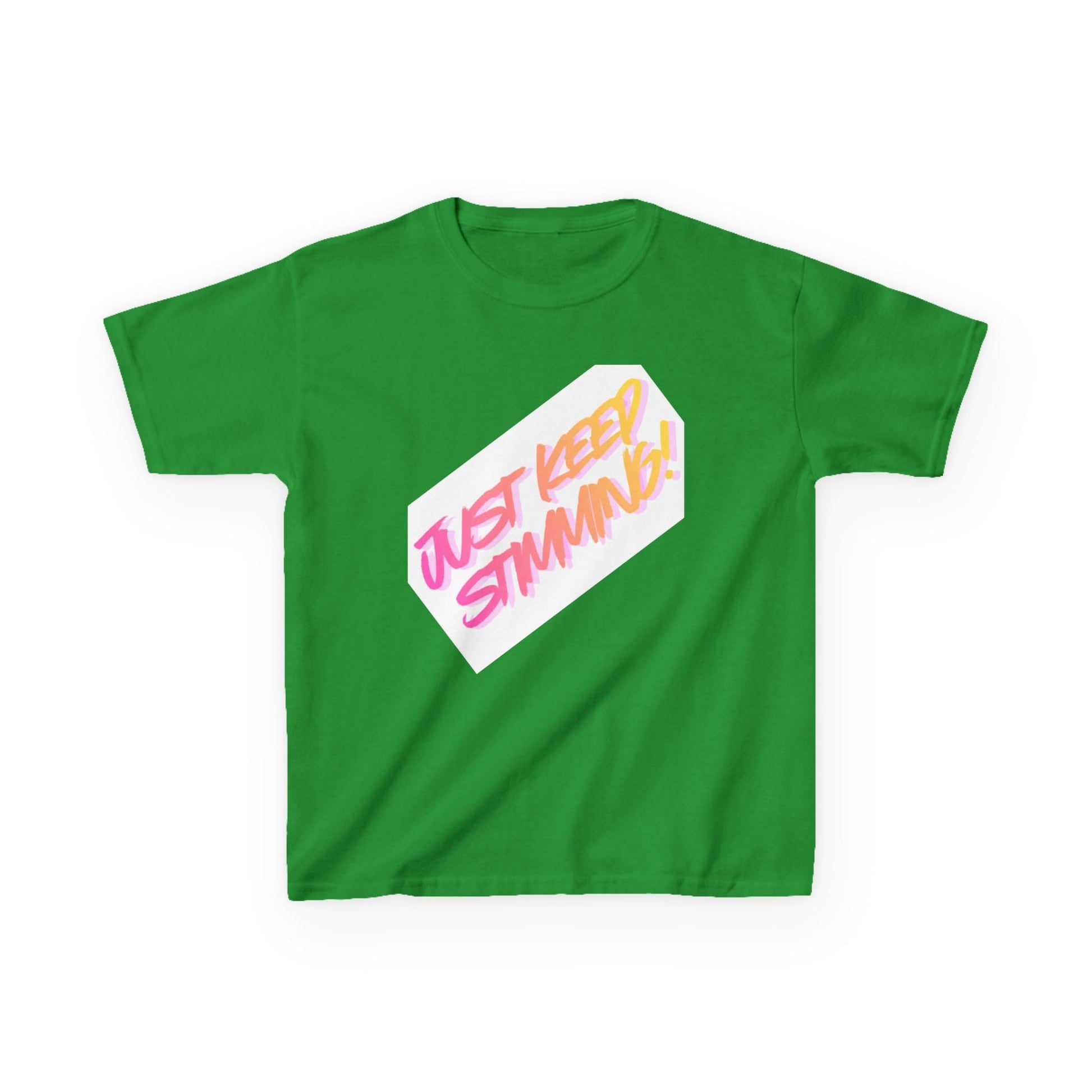 "Just Keep Stimming" Kids T-Shirt - Retro Gradient Autism Awareness Tee for Boys & Girls | Sizes XS–XL - Geo Rocks The 'Tism