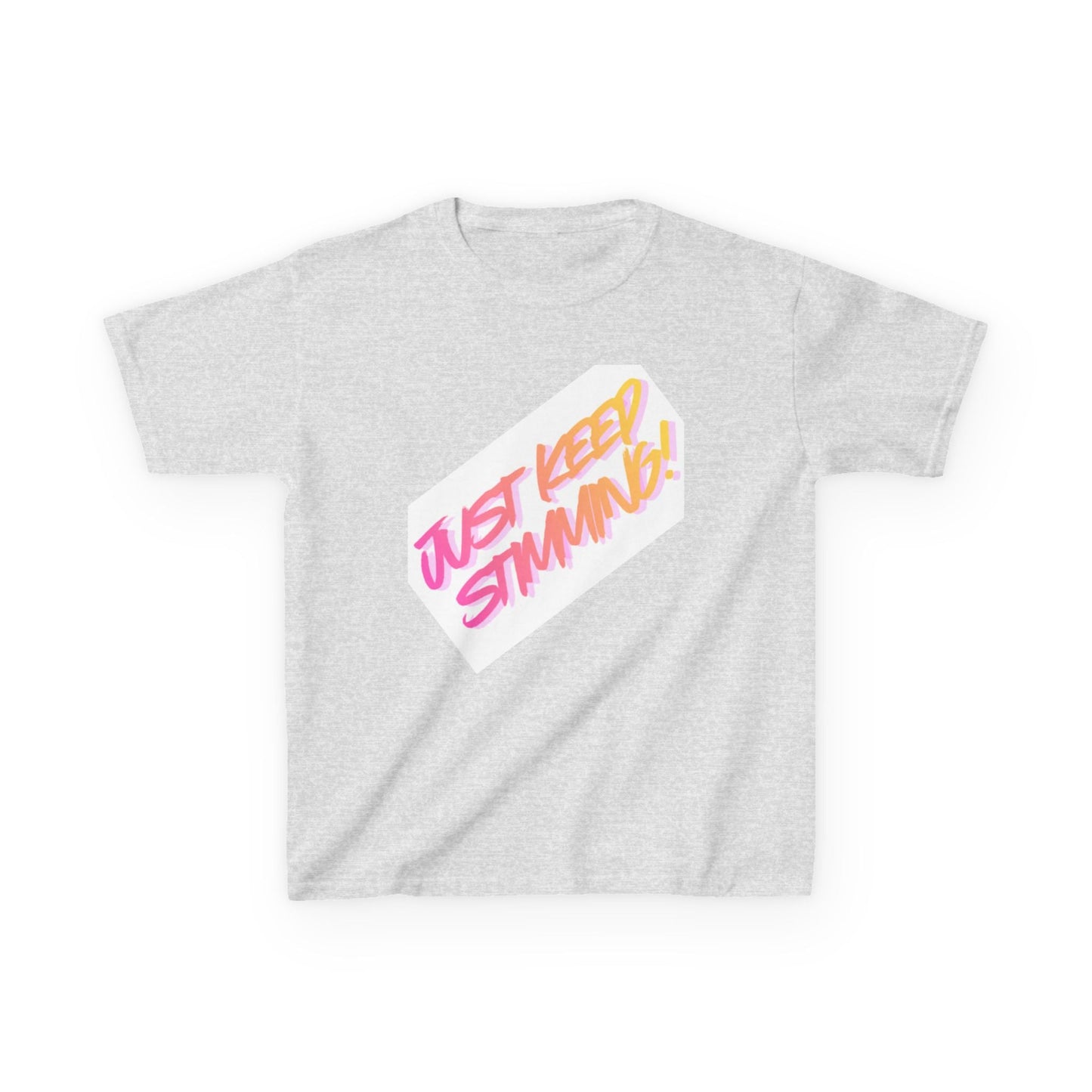 "Just Keep Stimming" Kids T-Shirt - Retro Gradient Autism Awareness Tee for Boys & Girls | Sizes XS–XL - Geo Rocks The 'Tism