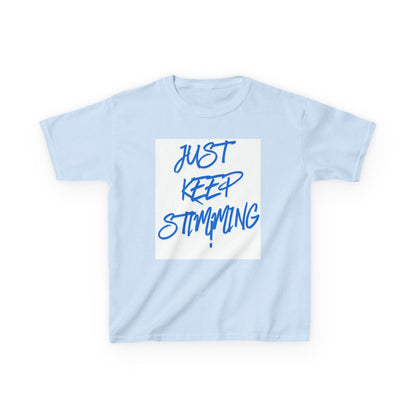 "Just Keep Stimming" Kids Tee – Autism Acceptance Shirt for Boys & Girls | XS–XL - Geo Rocks The 'Tism