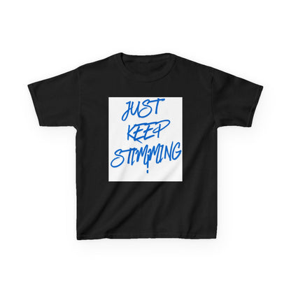 "Just Keep Stimming" Kids Tee – Autism Acceptance Shirt for Boys & Girls | XS–XL - Geo Rocks The 'Tism