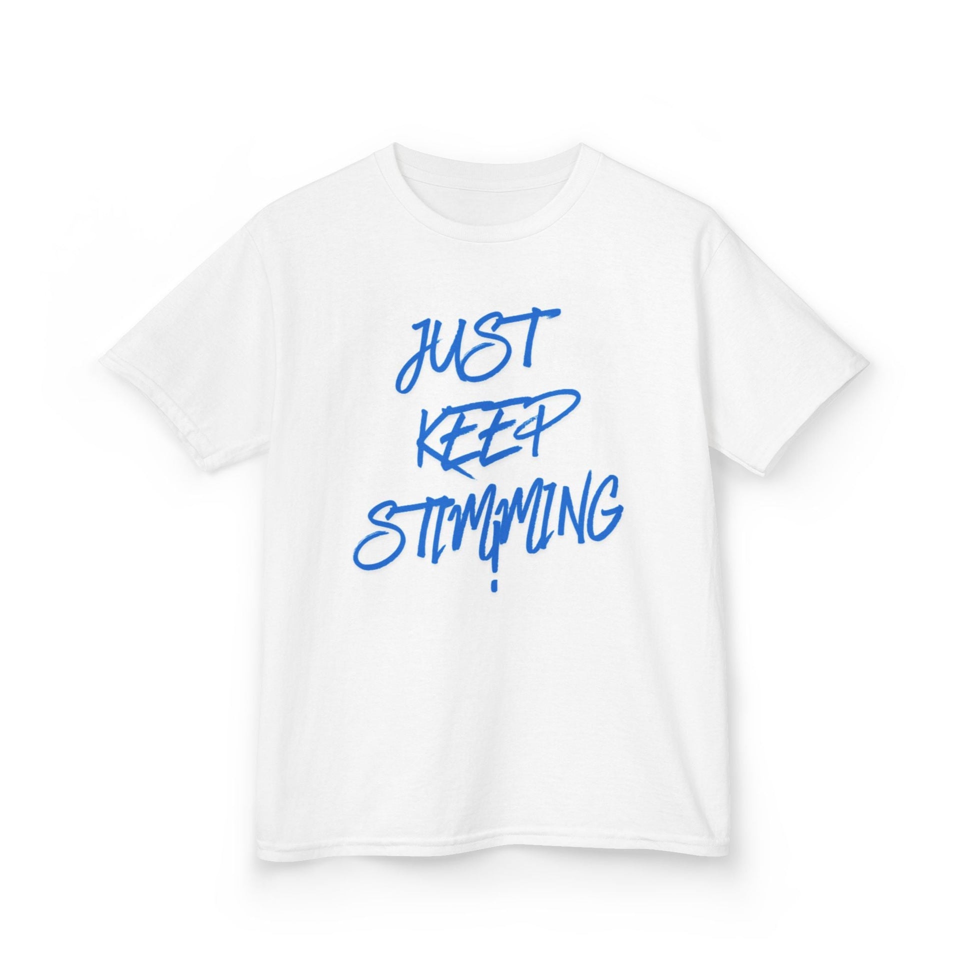 "Just Keep Stimming" Kids Tee – Autism Acceptance Shirt for Boys & Girls | XS–XL - Geo Rocks The 'Tism