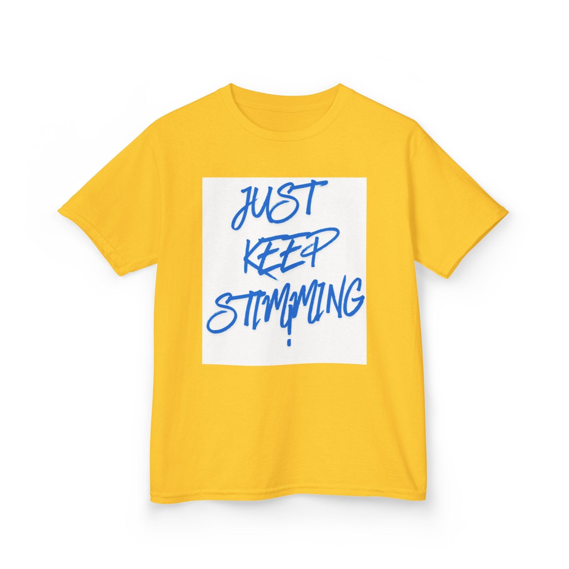"Just Keep Stimming" Kids Tee – Autism Acceptance Shirt for Boys & Girls | XS–XL - Geo Rocks The 'Tism