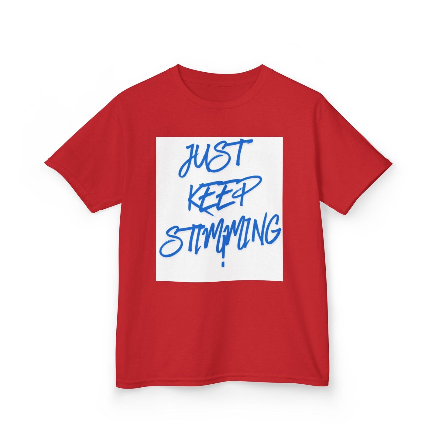 "Just Keep Stimming" Kids Tee – Autism Acceptance Shirt for Boys & Girls | XS–XL - Geo Rocks The 'Tism