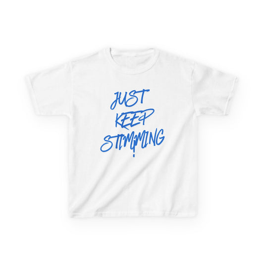 "Just Keep Stimming" Kids Tee – Autism Acceptance Shirt for Boys & Girls | XS–XL - Geo Rocks The 'Tism