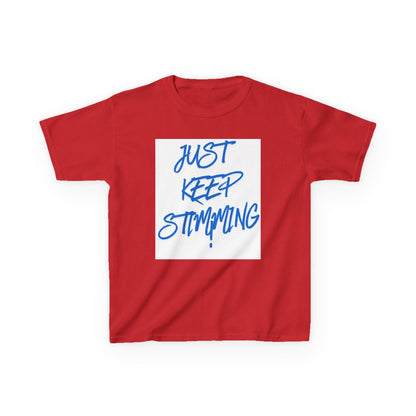 "Just Keep Stimming" Kids Tee – Autism Acceptance Shirt for Boys & Girls | XS–XL - Geo Rocks The 'Tism