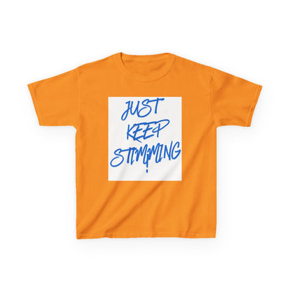 "Just Keep Stimming" Kids Tee – Autism Acceptance Shirt for Boys & Girls | XS–XL - Geo Rocks The 'Tism
