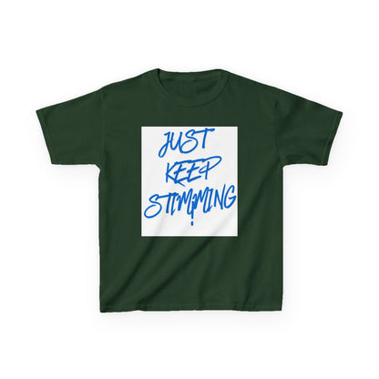 "Just Keep Stimming" Kids Tee – Autism Acceptance Shirt for Boys & Girls | XS–XL - Geo Rocks The 'Tism