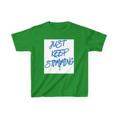 "Just Keep Stimming" Kids Tee – Autism Acceptance Shirt for Boys & Girls | XS–XL - Geo Rocks The 'Tism