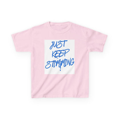 "Just Keep Stimming" Kids Tee – Autism Acceptance Shirt for Boys & Girls | XS–XL - Geo Rocks The 'Tism